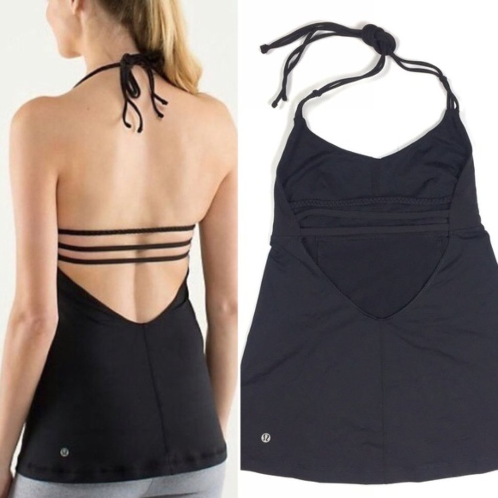 lululemon Wandering Halter Tie Tank Top Open Back